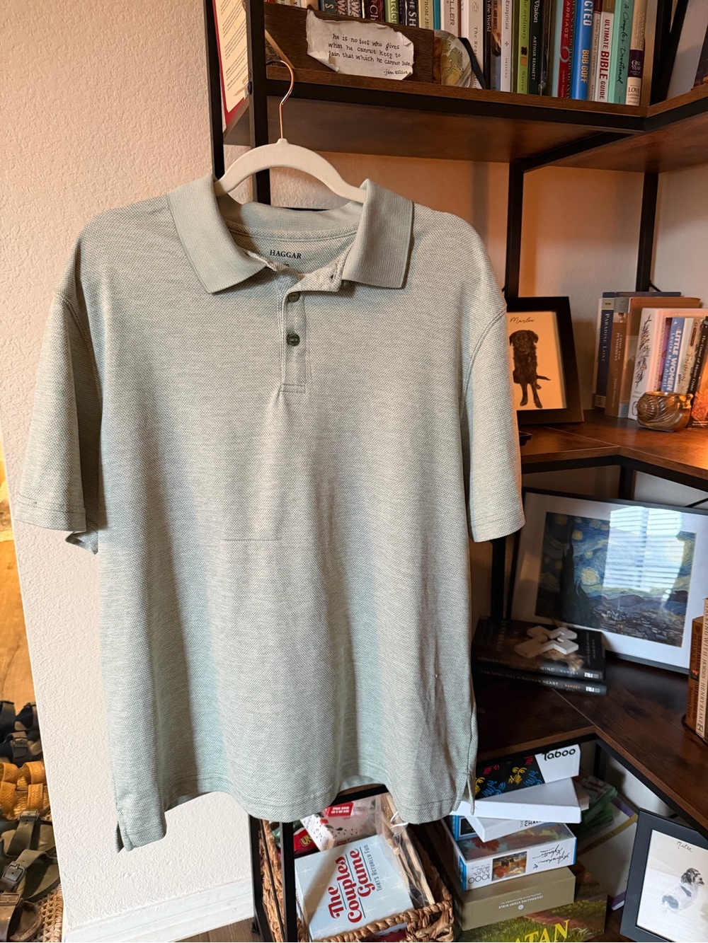 Haggar Mint Green Short-Sleeve Polo